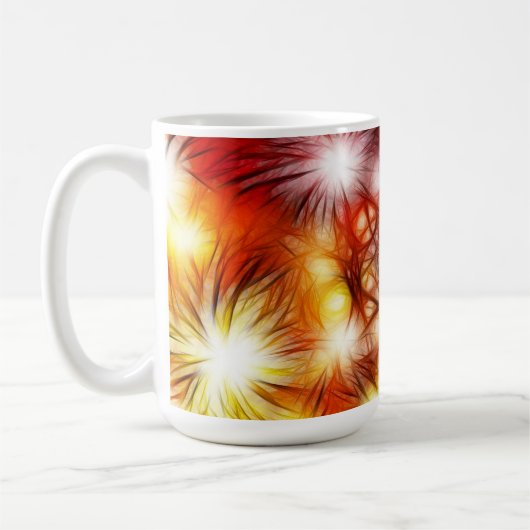 Mug Fond d'étoiles de feux d'artifice abstraits (Gauche)