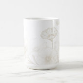 Mug Fond élégant de cadre d'art en ligne florale Boho (Centre)