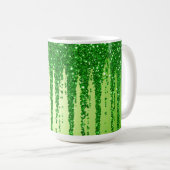 Mug Fond goutte à goutte de paillettes vertes avec sci (Devant droit)
