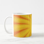Mug Fond Jaune en Explosion de Soleil – Texture Rétro (Gauche)