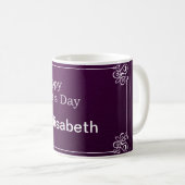 Mug fond monochrome brillant et coloré (Devant droit)