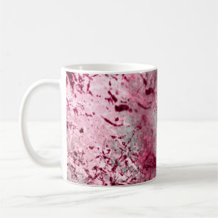 Mug fond rose, déco, motif, abstrait, âgé,