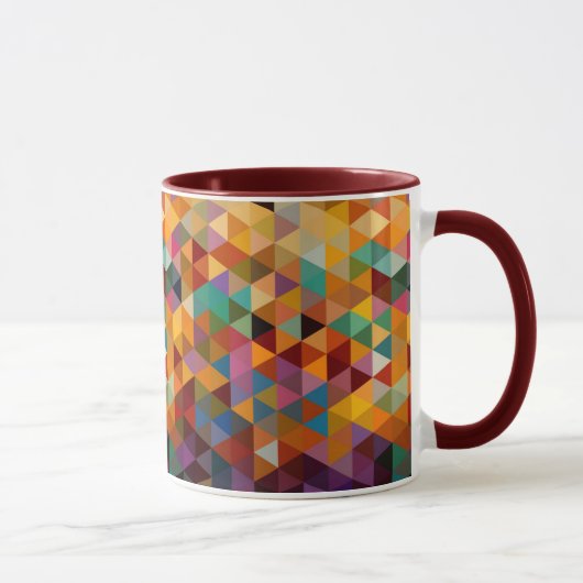 Mug Fond vintage de motif de triangles (Droite)