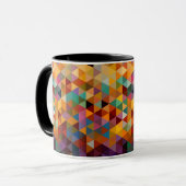 Mug Fond vintage de motif de triangles (Devant gauche)