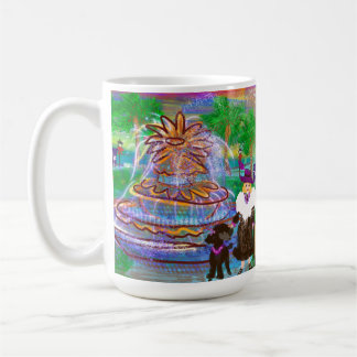 Mug Fontaine d'ananas de Caroline du Sud avec des cani