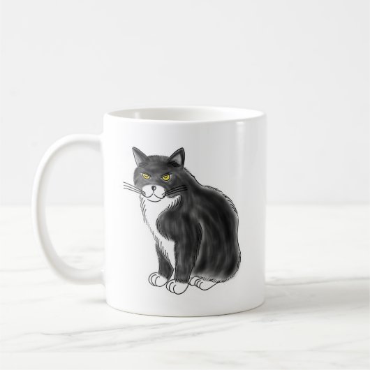 Mug FooFooCat : Chat pelucheux enorme de smoking (Gauche)