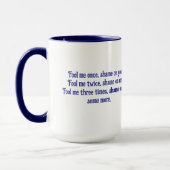 Mug FOOL ME ONCE par Jeff Willis Art (Gauche)