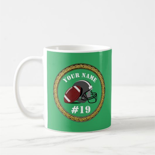 Mug Football - Ajouter Nom et numéro (Gauche)
