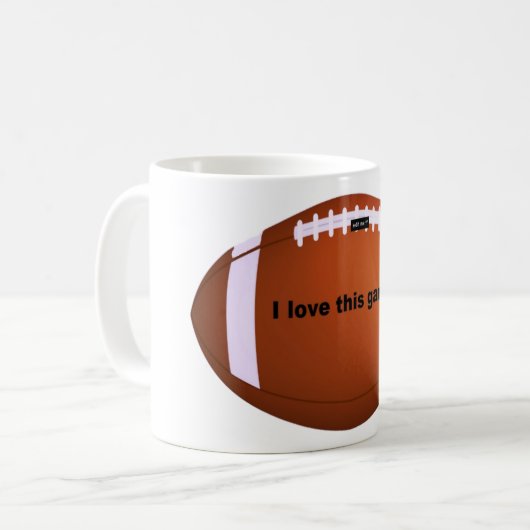 Mug Football Américain : J'Aime Ce Jeu (Devant gauche)