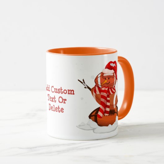 Mug Football américain Noël Snowman Snowball (Devant droit)