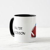 Mug Football and Helmet personalize with name (Devant gauche)
