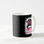 Mug Football Cheval Maman Pink Out Leopard Cancer du s (Devant droit)