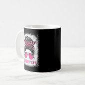 Mug Football Cheval Maman Pink Out Leopard Cancer du s (Devant gauche)