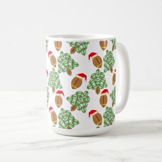 Mug Football de Noël (Devant droit)