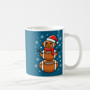 Mug Football de Noël Bonhomme de Neige Chapeau de Père