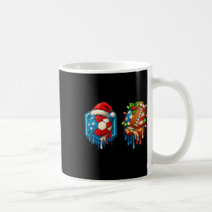 Mug Football de Noël Footbyll Drip Drapeau américain C