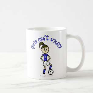 Mug Football féminin léger en uniforme bleu
