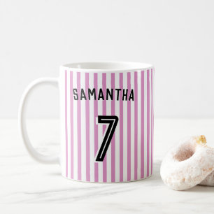 Mug Football Fille Joueur sur mesure et numéro