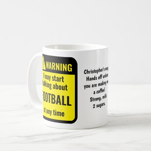 Mug Football Funny Personalized (Devant gauche)