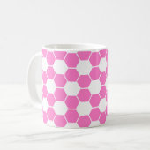 Mug Football inverse / Soccer Ball Texture - Rose (Devant gauche)