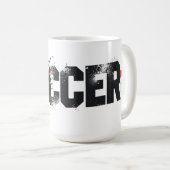 Mug Football Is Life – Modern Soccer Typography Design (Devant droit)