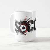 Mug Football Is Life – Modern Soccer Typography Design (Devant gauche)