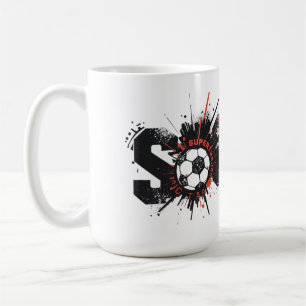 Mug Football Is Life – Typographie Moderne de Football