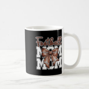 Mug Football Maman Coquette Bow Sport Mama Fête des mè