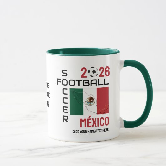 Mug Football MEXICO Coutume 2026 TOUTE ANNÉE (Droite)
