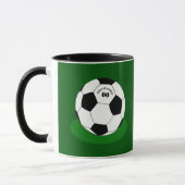 Mug Football Mug, Soccer Ball avec nom et numéro (Gauche)