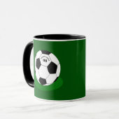 Mug Football Mug, Soccer Ball avec nom et numéro (Devant gauche)