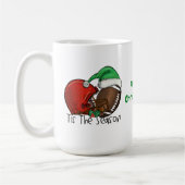 Mug Football Noël C'Est La Saison Rouge Vert Brown (Gauche)