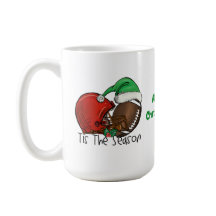 Football Noël C'Est La Saison Rouge Vert Brown