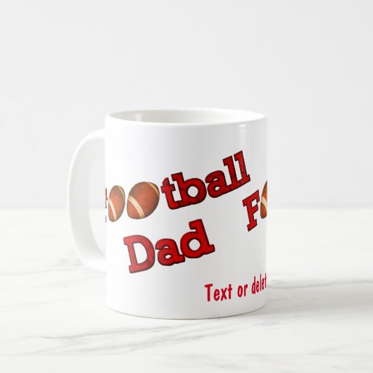 Mug Football Papa mignon Personnalisé (Devant gauche)
