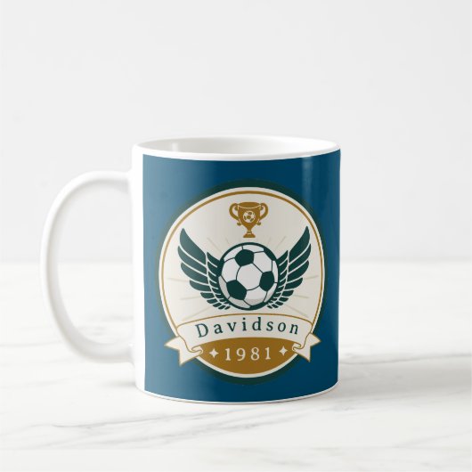 Mug - Football - Personnalisé - Ajouter un nom (Gauche)
