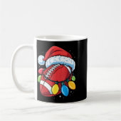 Mug Football Santa Hat Christmas Lights Festive Touchd (Gauche)