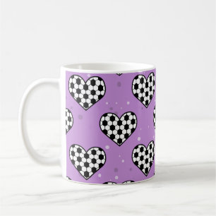 Mug Football / Soccer Ball Texture En Forme De Coeur
