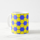 Mug Football / Soccer Ball Texture - Jaune & Bleu (Devant gauche)