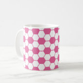 Mug Football / Soccer Ball Texture Motif - Tone Rose (Devant gauche)