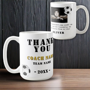 Mug Football Sports Photo Merci Coach 