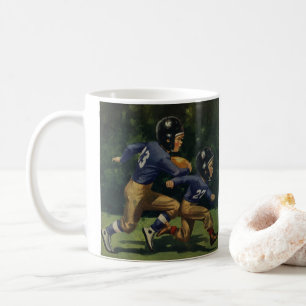 Mug Football vintage, enfants, garçons pratiquant des
