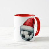 Mug Football wearing a Santa Hat (Devant droit)