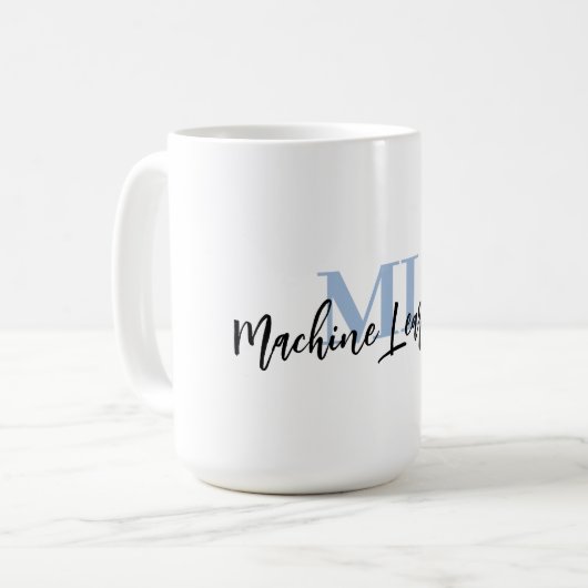 Mug For ML Lovers & Tech Enthusiasts – Misty Blue ML (Devant gauche)