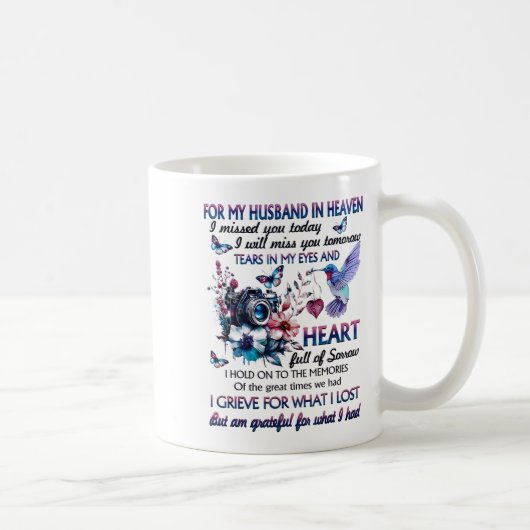 Mug For My Husband In Heaven I Missed You Today  (Droite)