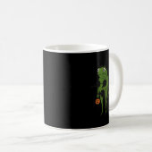 Mug For October, Funny Halloween, Funny Witch Frog (Devant droit)