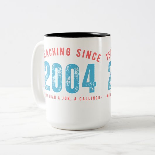 Mug for teacher | Teaching since 2004 (Devant gauche)