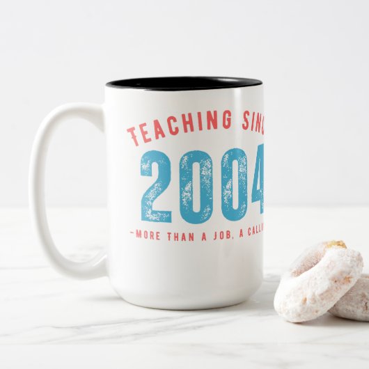 Mug for teacher | Teaching since 2004 (Avec donut)