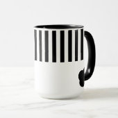 Mug Foral Minimal noir et blanc (Devant droit)