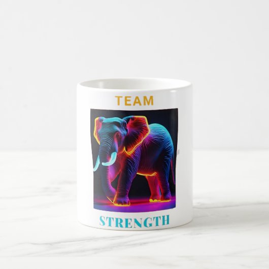 MUG "FORCE DE L'ÉQUIPE D'AMOUREUX ÉLÉPHANT" (Centre)