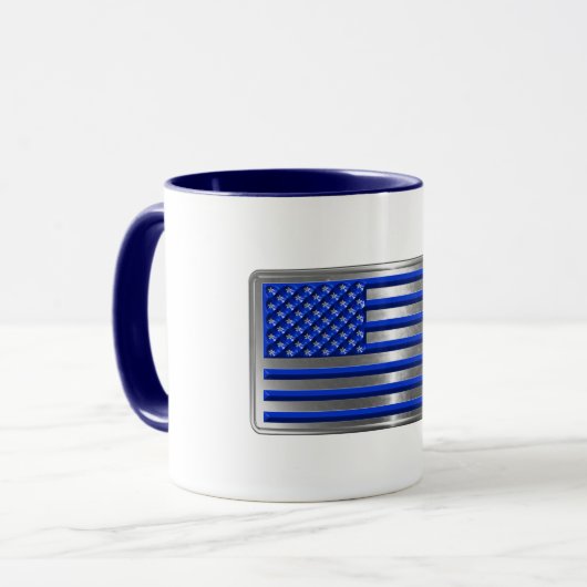 Mug Forces armées et police USA Flag Hommage (Devant gauche)